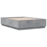 vidaXL Cadre de lit sans matelas gris béton 135x190 cm