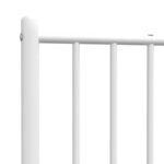 vidaXL Tête de lit de remplacement métal blanc 80 cm