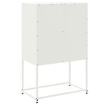 vidaXL Meuble TV blanc 68x39x60 5 cm acier