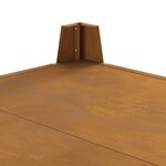 Foyer carré vidaXL 80x80x43 cm en acier anti-météo