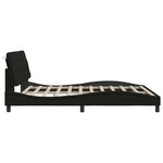 vidaXL Cadre de lit avec LED sans matelas noir 180x200 cm tissu