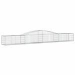 vidaXL Paniers à gabions arqués 5 Pièces 400x50x40/60 cm Fer galvanisé