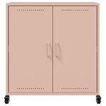 vidaXL Buffet rose 68x39x72 cm acier