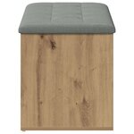 vidaXL Banc de rangement chêne artisanal 102x42x45cm bois d'ingénierie