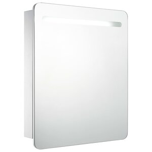vidaXL Armoire de salle de bain à miroir LED 68x9x80 cm