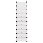 vidaXL Armoire à chaussures avec 10 compartiments Blanc