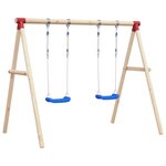 vidaXL Sièges de balançoire avec cordes 2 Pièces bleu 38x16 cm PE