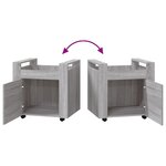 vidaXL Chariot de bureau Sonoma gris 60x45x60 cm Bois d'ingénierie