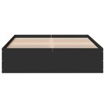 vidaXL Cadre de lit sans matelas noir 120x190 cm