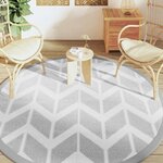 vidaXL Tapis d'extérieur ARAKIL gris Ø200 cm PP