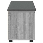vidaXL Banc d'entrée avec coussin Gris Sonoma 100 x 38 x 46 cm