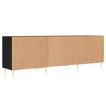 vidaXL Meuble TV noir 150x30x50 cm bois d'ingénierie