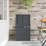 vidaXL Boîte de Rangement Extérieure Anthracite 55 x 50.5 x 50 cm
