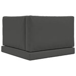 vidaXL Coussin de canapé d'extérieur 3 Pièces Anthracite Polyester