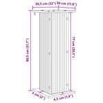 vidaXL Support de Plante 2 pc Chêne fumé 30 5 x 30 x 80 5 cm