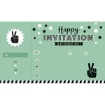 Carnet de 12 cartes d'invitation 17 x 10 cm urban avenue mandarine