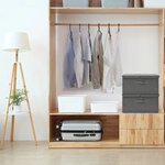 vidaXL Boîtes de rangement 2 Pièces Tissu 50x30x25 cm Anthracite