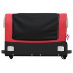 vidaXL Remorque de vélo noir et rouge 45 kg fer