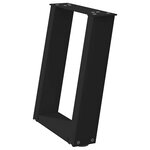 vidaXL Pieds de table basse en U 2 pièces Noir 28 x (42-43) cm Acier