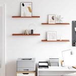 vidaXL Étagère Murale 4 Pièces Rouge 60 x 9 x 3 cm Bois d'ingénierie