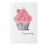 Carte anniversaire cupcake et délices - draeger paris