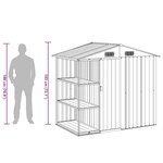 vidaXL Abri de jardin avec étagère Vert 205x130x183 cm Fer