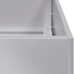 vidaXL Jardinière 120x80x80 cm acier galvanisé