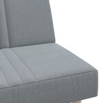 vidaXL Canapé-lit en forme de L gris clair 255x140x70 cm tissu
