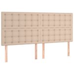 vidaXL Sommier à lattes de lit avec matelas LED Cappuccino 200x200 cm