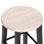 vidaXL Tabourets de bar lot de 2 noir MDF