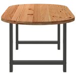 vidaXL Table à manger 220x100x74 cm bois de chêne massif ovale