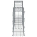 vidaXL Paniers à gabions arqués 3 Pièces 400x50x100/120 cm Fer galvanisé