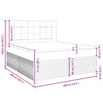 vidaXL Sommier à lattes de lit et matelas Gris foncé 200x200cm Velours