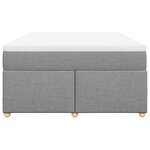 vidaXL Sommier à lattes de lit avec matelas Gris clair 140x190cm Tissu