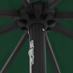 vidaXL Parasol de jardin Vert et Noir 395 x 395 x 245 cm