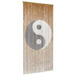 vidaXL Rideau de porte anti-insectes multicolore 200 x 100 cm Bambou