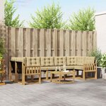 vidaXL Ensemble de canapés d'extérieur 8 Pièces Blanc et Beige