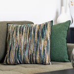 Coussin carré vert olive 40 x 40 cm