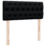 vidaXL Sommier à lattes de lit avec matelas noir 120x190 cm tissu
