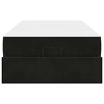vidaXL Cadre de lit avec matelas Noir 100 x 200 cm Velours