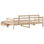 vidaXL Lit de jour avec gigogne et tiroirs sans matelas 80x200 cm