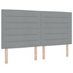 vidaXL Tête de Lit LED Design Lignes Gris Clair 90 cm Tissu