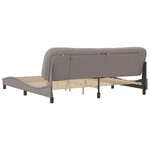 vidaXL Cadre de lit avec LED sans matelas Hvar taupe 200x200 cm tissu