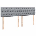 vidaXL Sommier à lattes de lit avec matelas Gris clair 180x200cm Tissu
