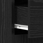 Meuble de salle de bain vidaXL Noir Chêne 60x33x80 cm en bois d'ingénierie