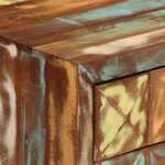 vidaXL Armoire à tiroir multicolore 70x35x70 cm bois de récupération