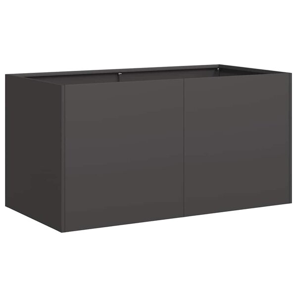 vidaXL Jardinière noir 80x40x40 cm acier laminé à froid