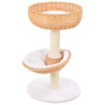 vidaXL Arbre à chat avec griffoir en sisal Naturel Bois de saule