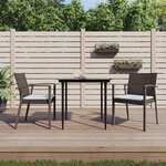 vidaXL Chaises de jardin coussins lot de 2 marron 56 5x57x83 cm rotin