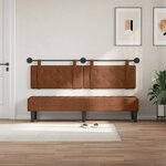 vidaXL Tête de lit suspendue Marron PU antique